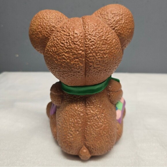 Pottery Teddy Bear With Baby Bear Figurine Nursery Baby Room Decor Vintage 80s - Picture 4 of 8